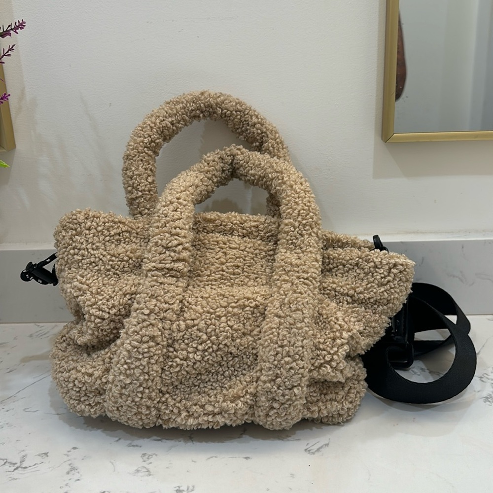 Zara teddy mini tote